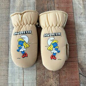 Novahide Water Resistant Vintage Smurfette Gloves Mittens Peyo